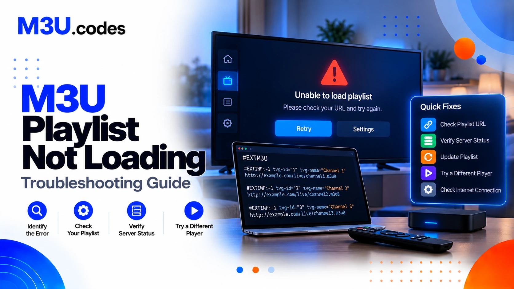M3U playlist not loading troubleshooting guide